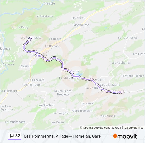 32 Bus Line Map