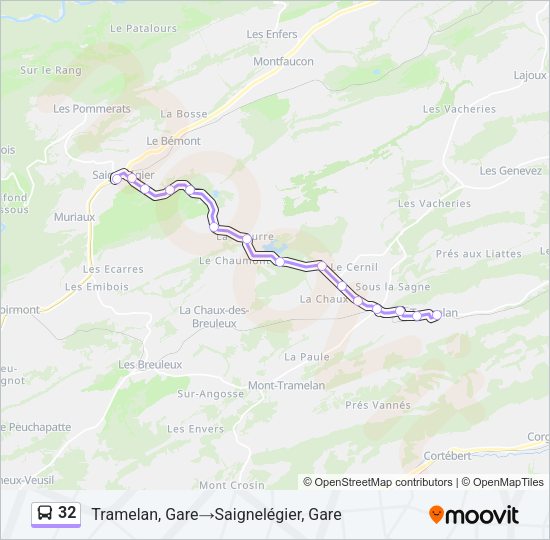 32 Bus Line Map