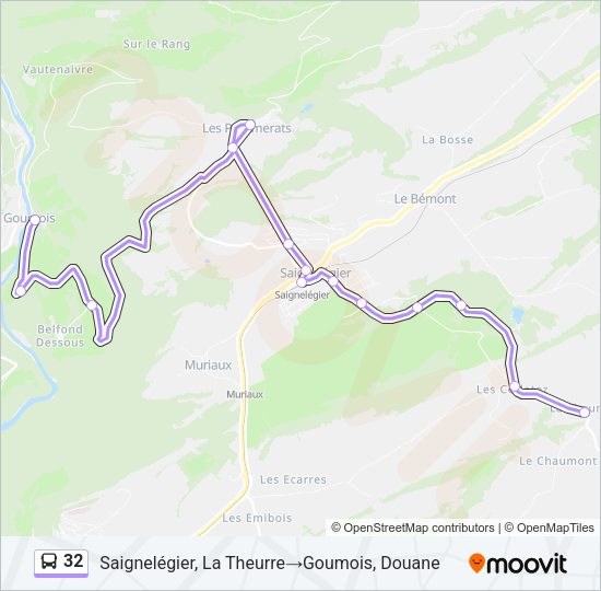 32 Bus Line Map
