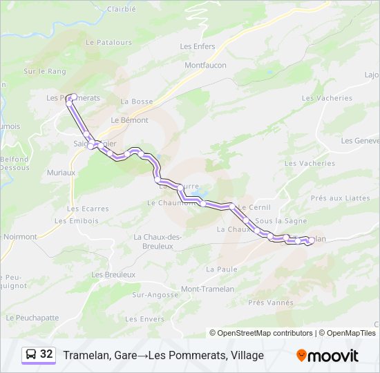 32 Bus Line Map