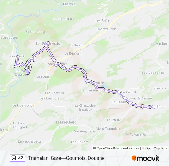 32 Bus Line Map