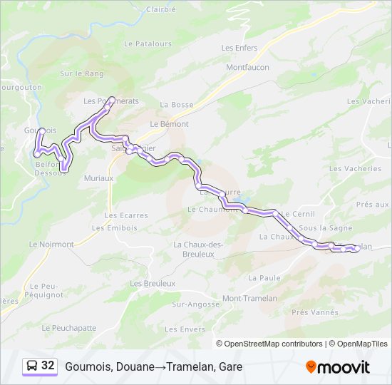 32 Bus Line Map