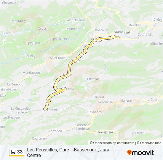 33 Bus Line Map