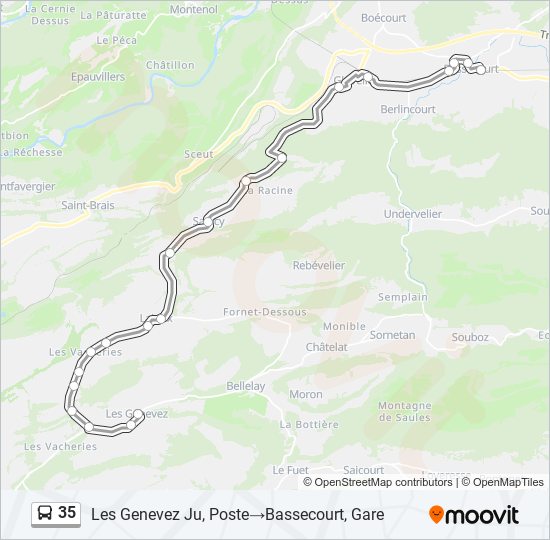 35 bus Line Map