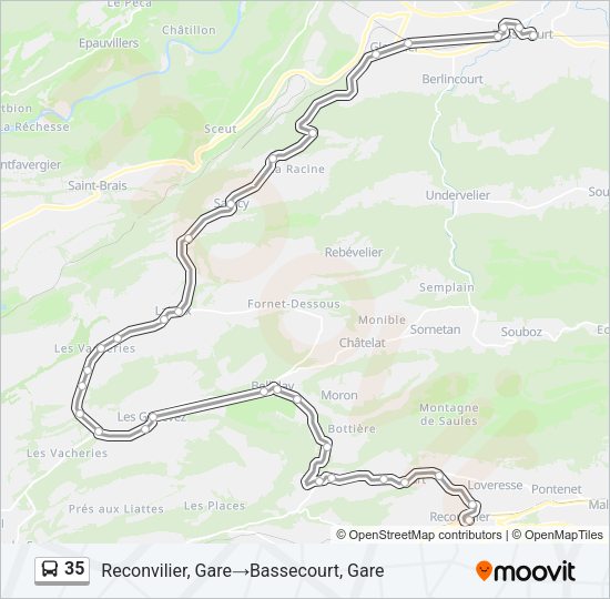 35 Bus Line Map