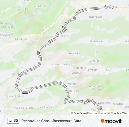 35 Bus Line Map
