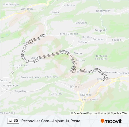 35 Bus Line Map