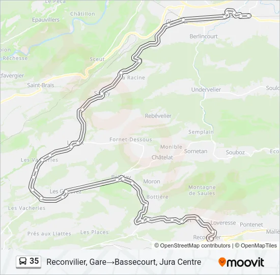 35 Bus Line Map