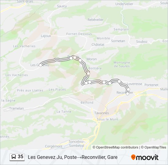 35 Bus Line Map