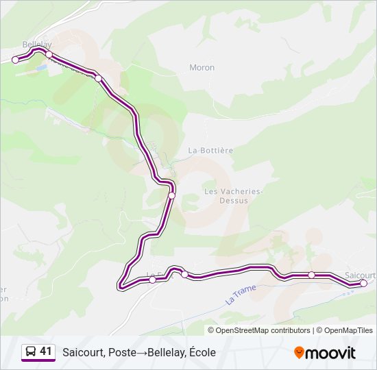 41 Bus Line Map