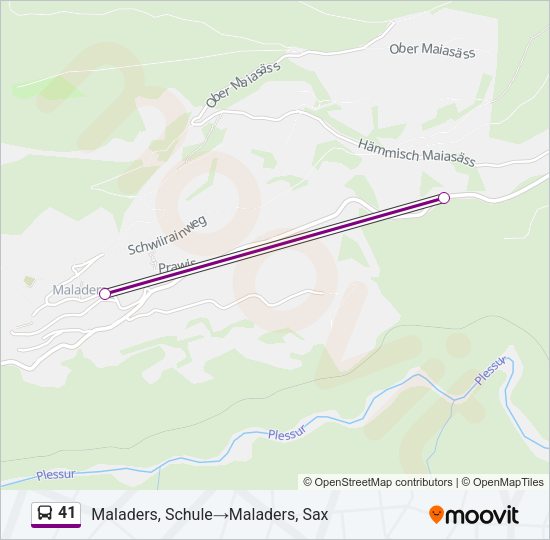 41 Bus Line Map