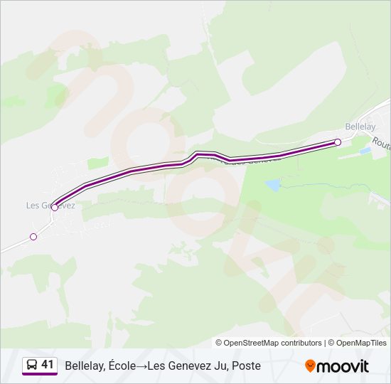 41 Bus Line Map