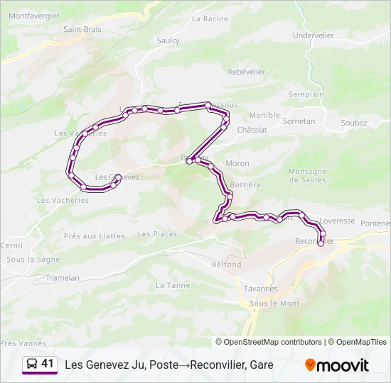 41 Bus Line Map