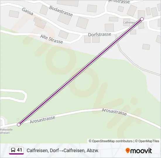 41 Bus Line Map