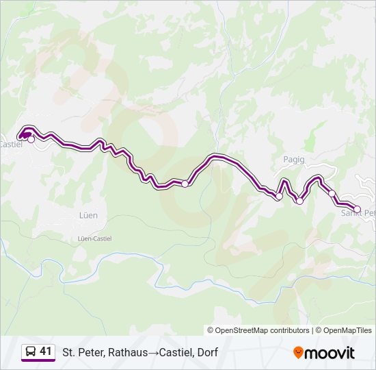 41 Bus Line Map