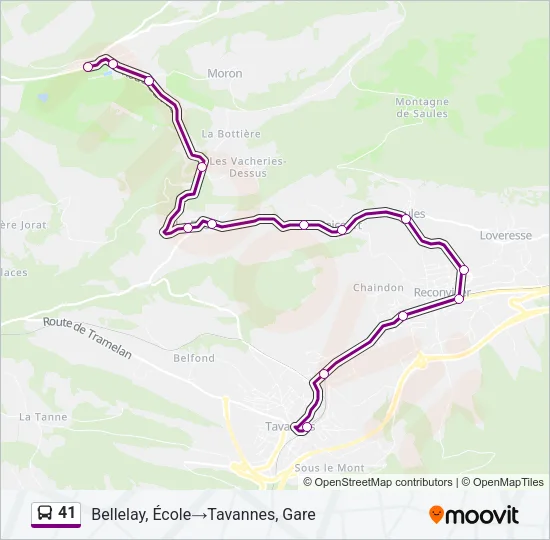 41 Bus Line Map