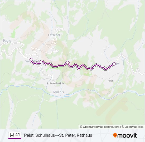 41 Bus Line Map