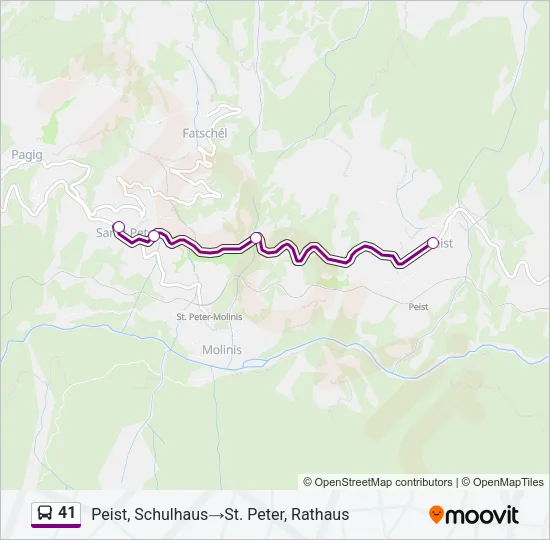 41 Bus Line Map