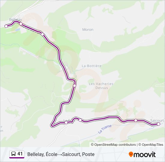 41 Bus Line Map