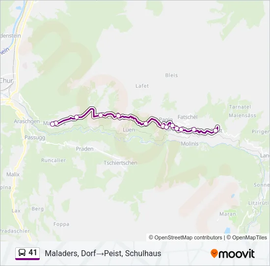 41 Bus Line Map