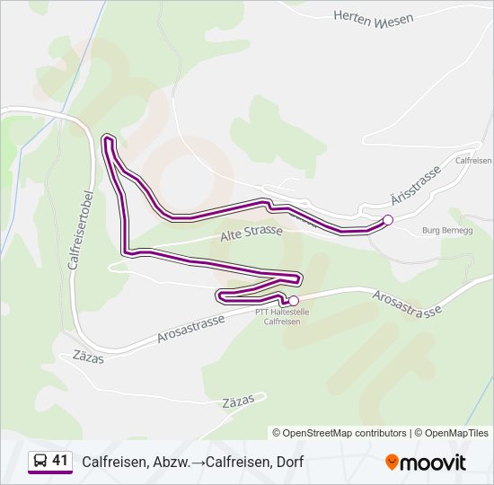 41 Bus Line Map