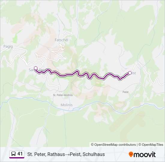 41 Bus Line Map