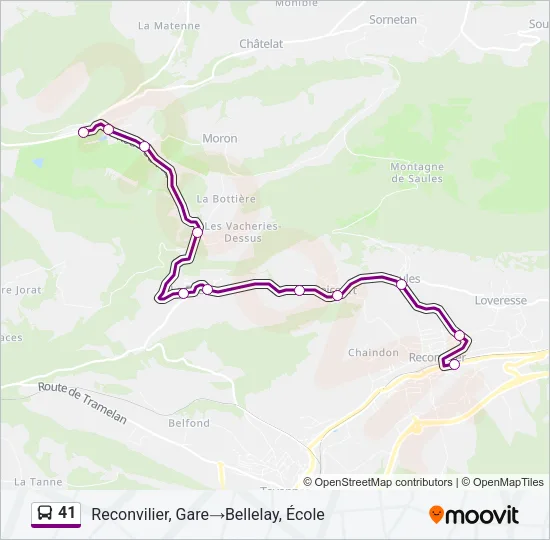 41 Bus Line Map