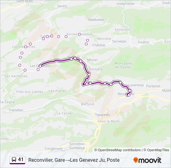 41 Bus Line Map