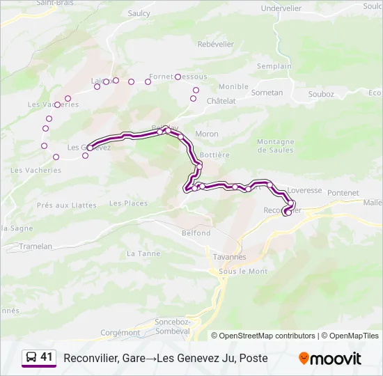 41 Bus Line Map