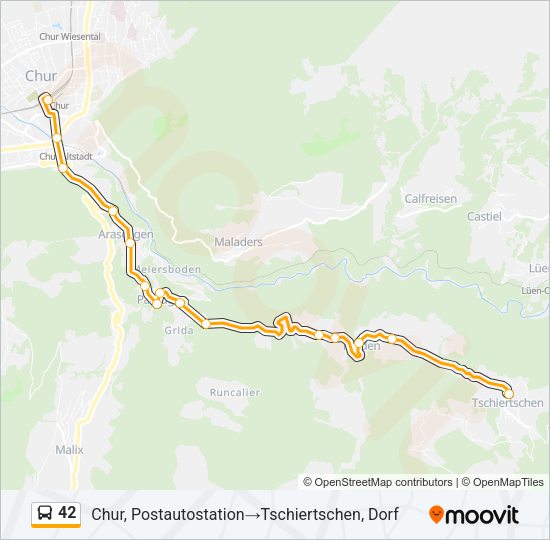 42 Bus Line Map