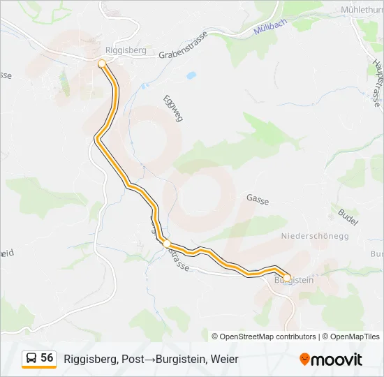 56 Bus Line Map