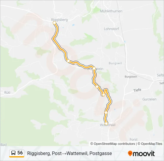 56 Bus Line Map