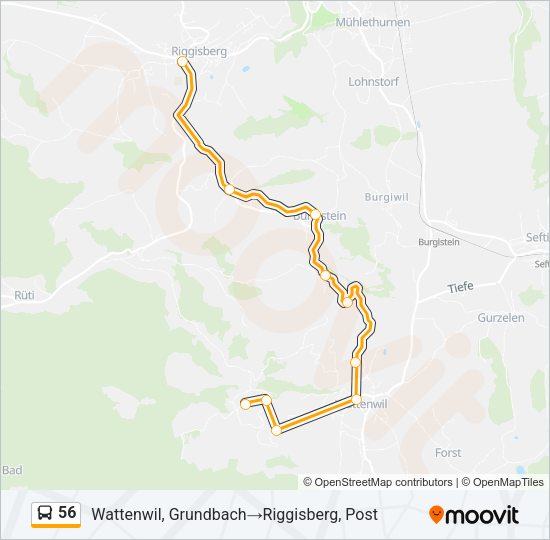 56 Bus Line Map