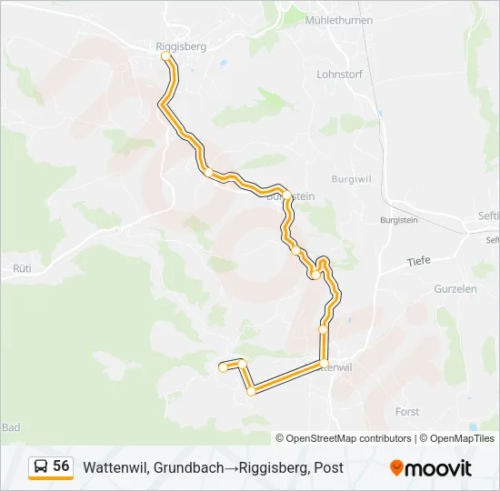 56 Bus Line Map
