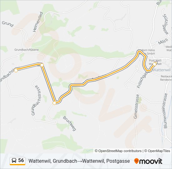 56 Bus Line Map