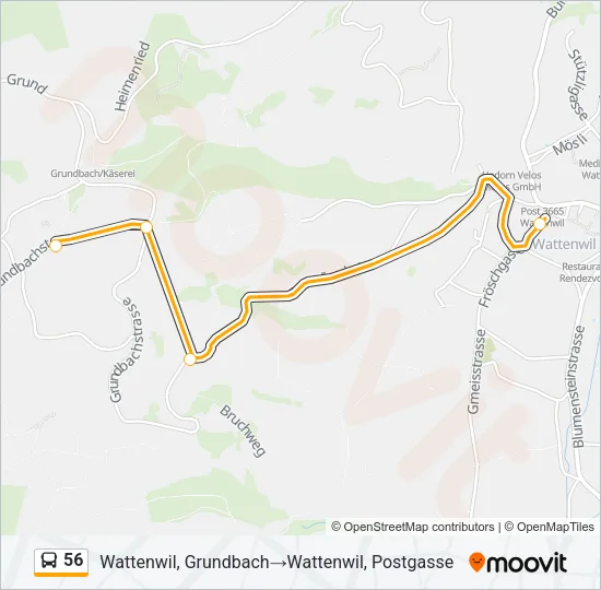 56 Bus Line Map