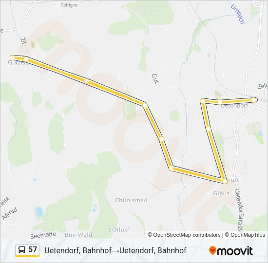 57 Bus Line Map