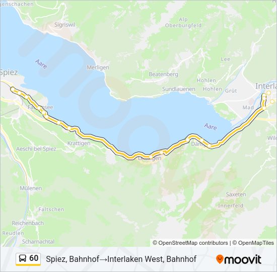 60 Bus Line Map