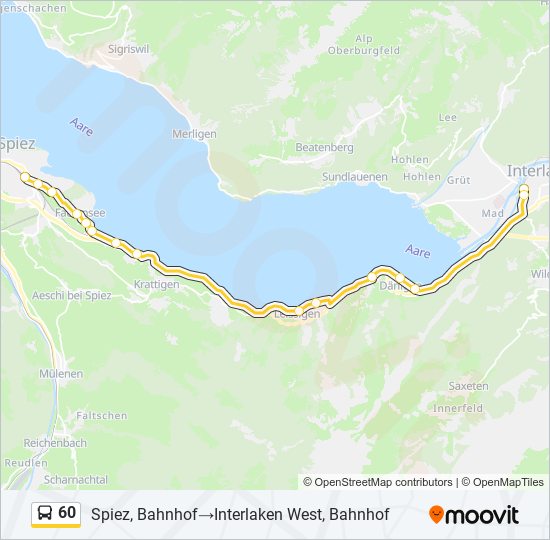 60 bus Line Map