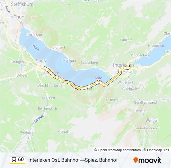 60 Bus Line Map