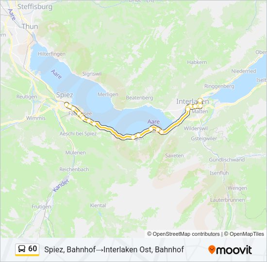 60 Bus Line Map