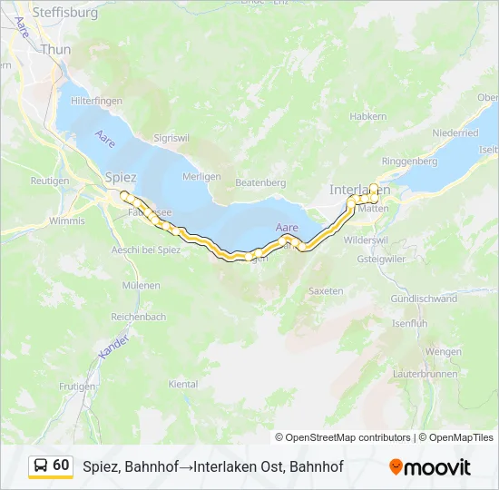 60 Bus Line Map