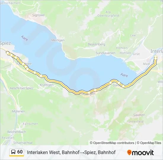 60 Bus Line Map