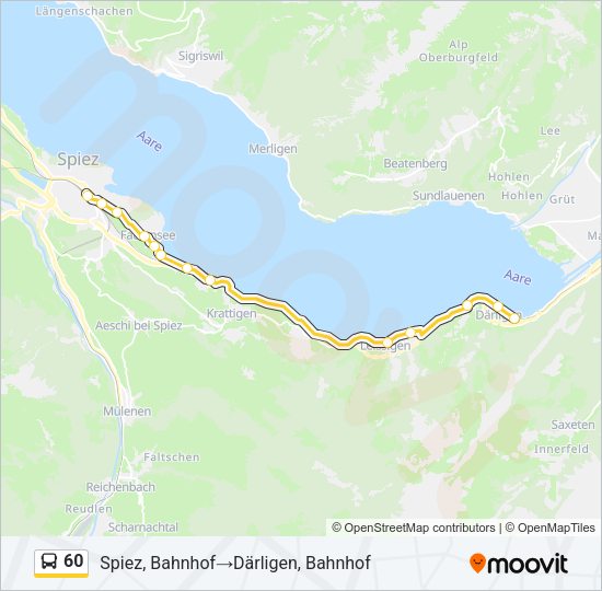 60 Bus Line Map