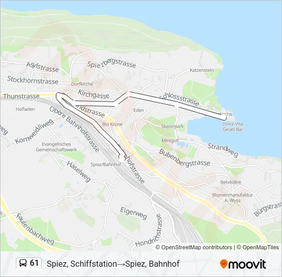 61 Bus Line Map