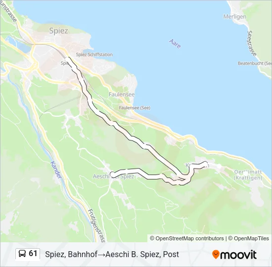 61 Bus Line Map