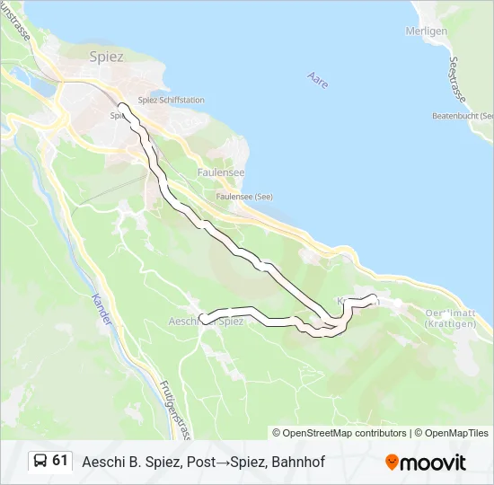 61 Bus Line Map