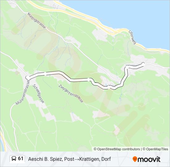 61 Bus Line Map