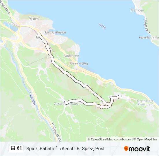 61 Bus Line Map