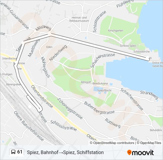 61 Bus Line Map